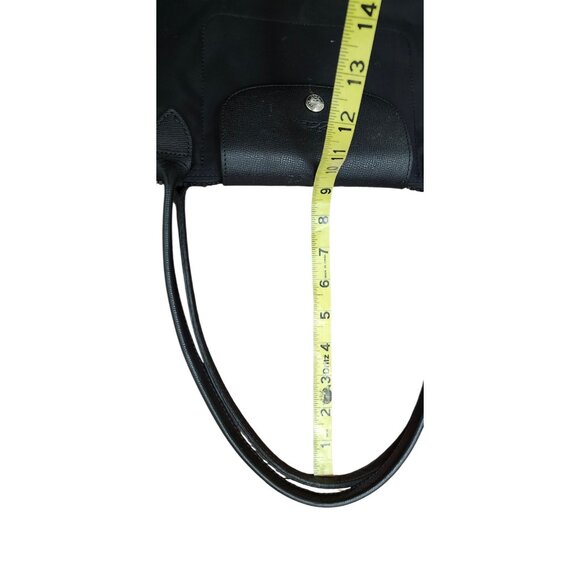 Longchamp Le Pliage Large Nylon Tote Bag Black Leather Trim Shoulder Purse - Picture 15 of 15